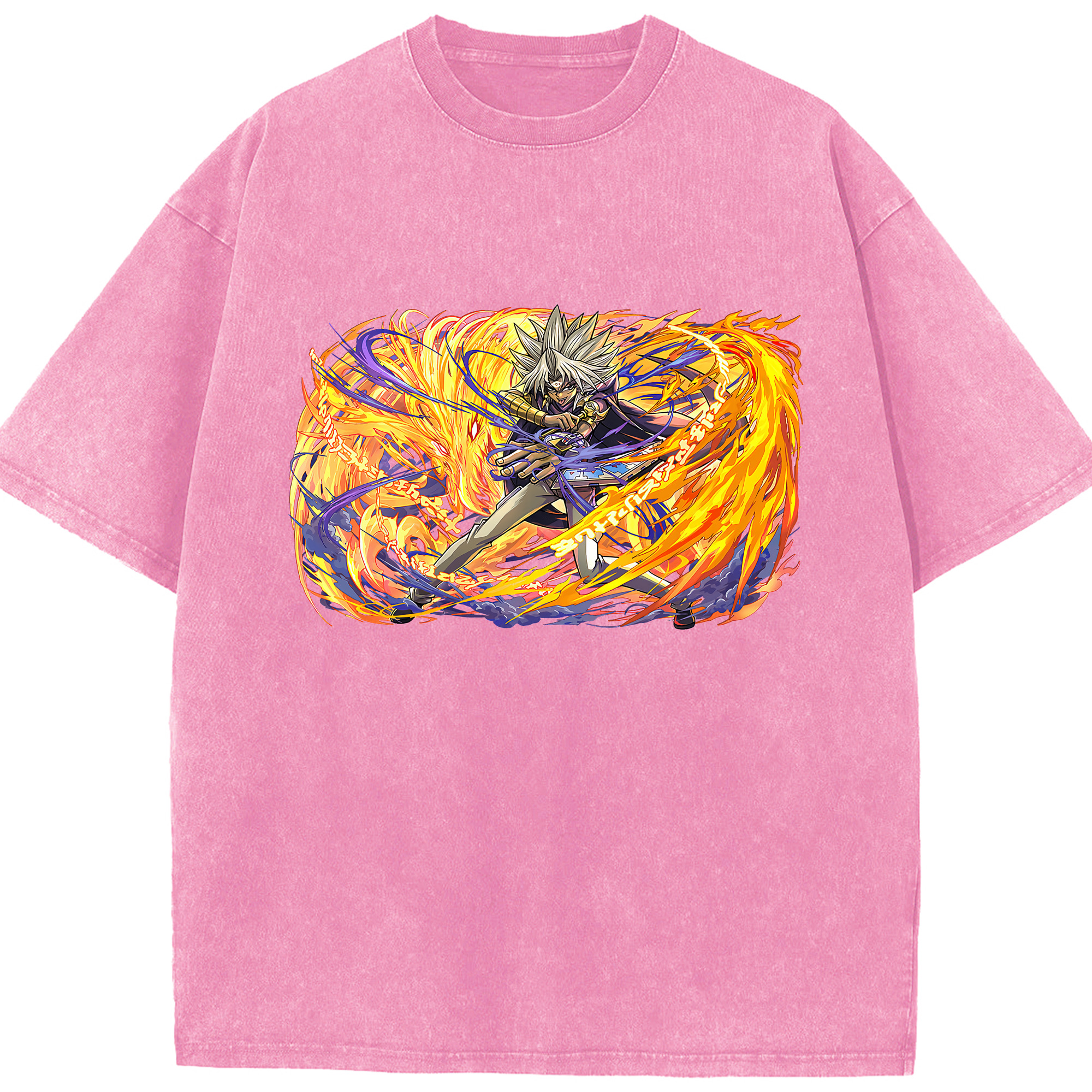 （画像用） 遊☆戯☆王 Yu-Gi-Oh! 綿100% ヴィンテージ風 半袖Tシャツ（フロントプリント）